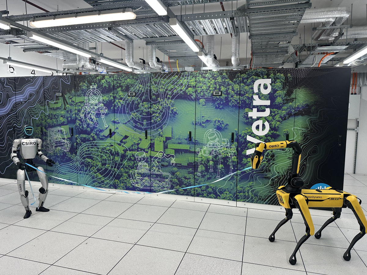 CSIRO's Vetra AI infrastructure with robots