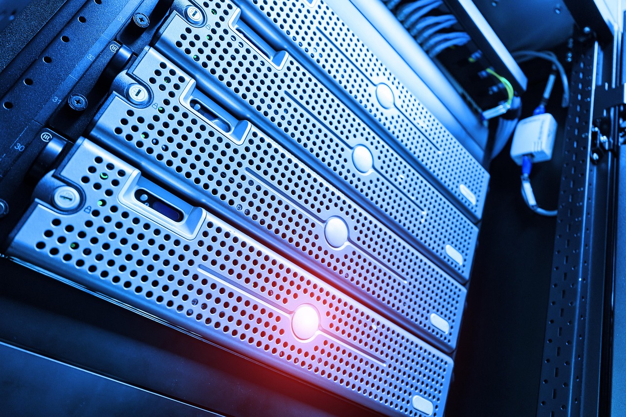 Rows of servers inside a data centre