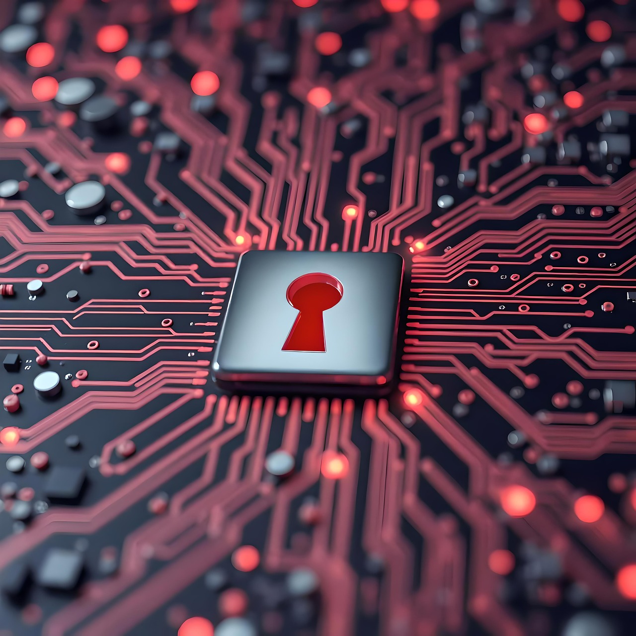Illustration representing data security and online protection for a national digital service