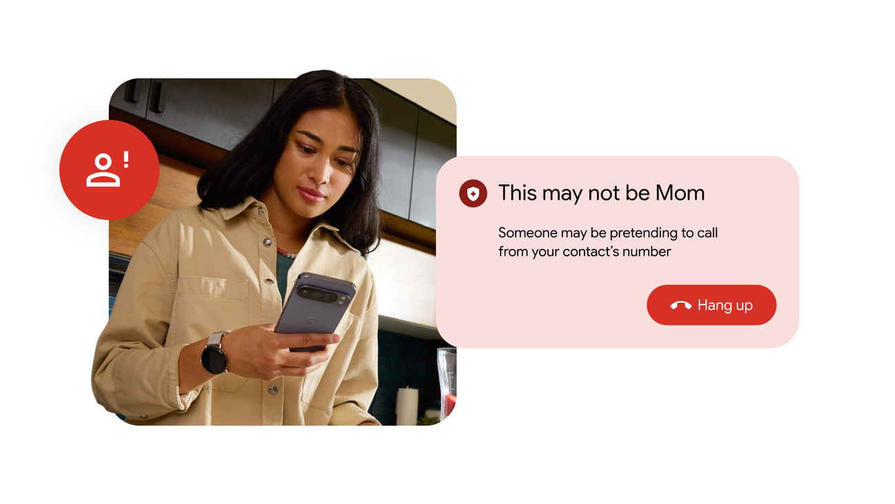 Android fake call detection graphic from Google