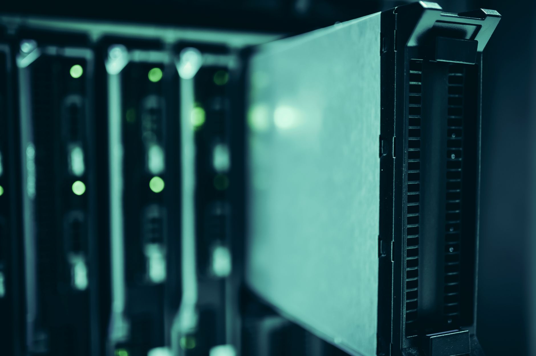 Server racks in a modern data centre