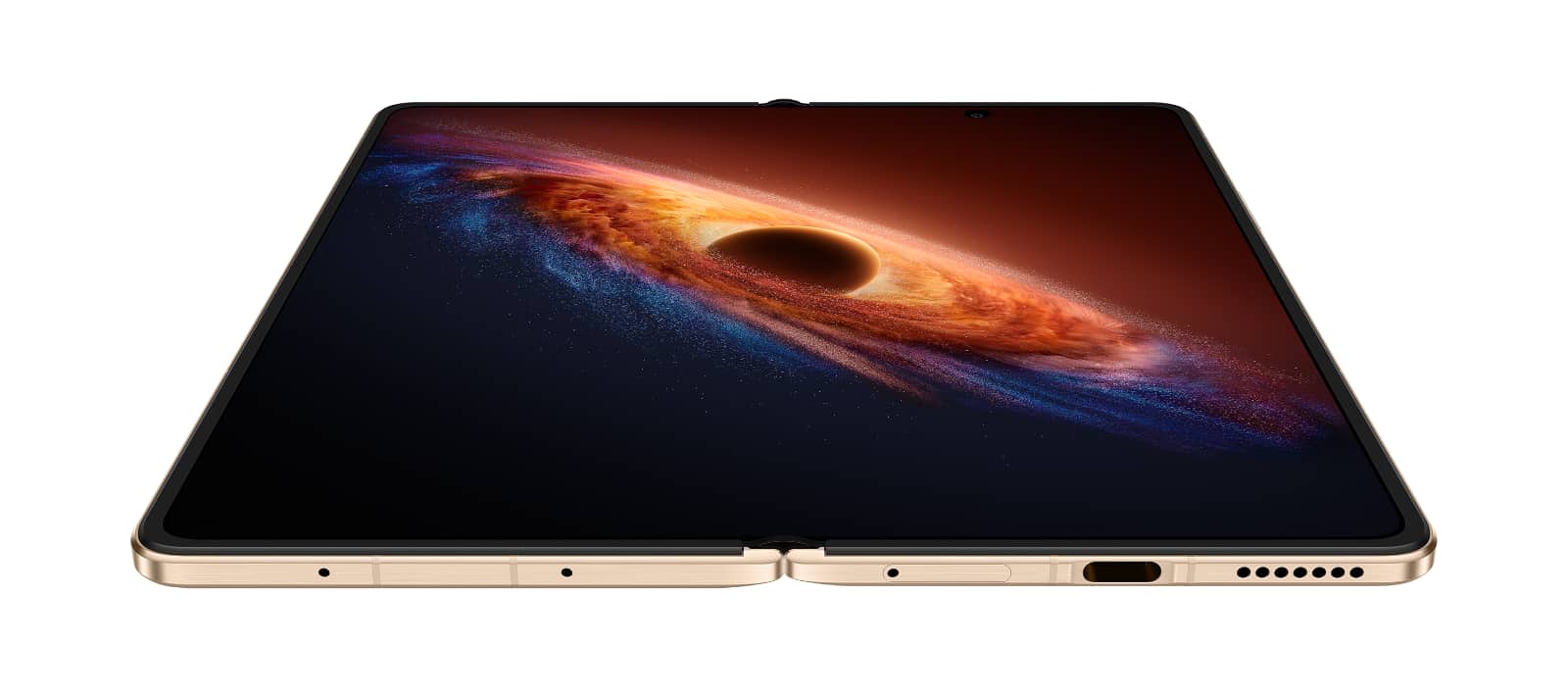Honor Magic V6 foldable handset displayed open during the Australian launch