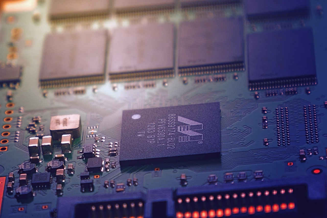 Abstract processor and circuit board illustration representing enterprise AI infrastructure