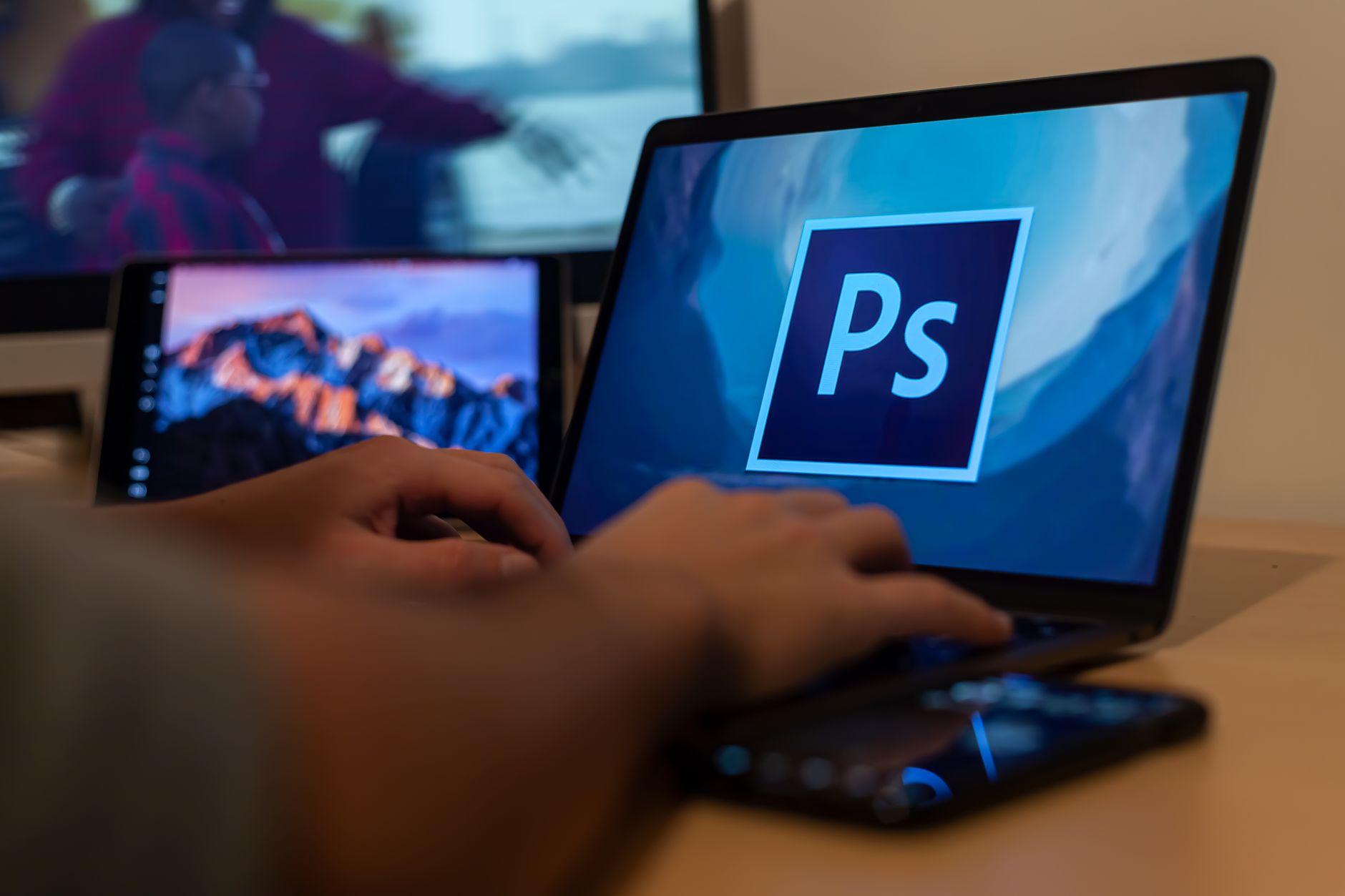 Adobe Firefly interface on a laptop screen